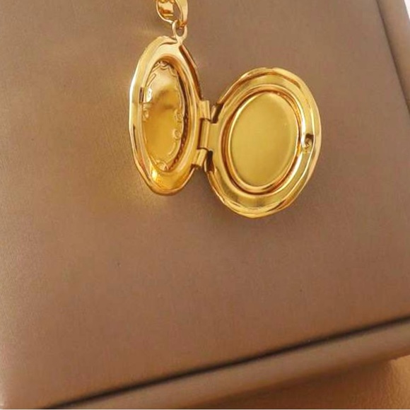 “Virgin de Guadelupe” Mary Mother of Pearl Carved Shell 18K Gold Locket Necklace - Picture 9 of 17